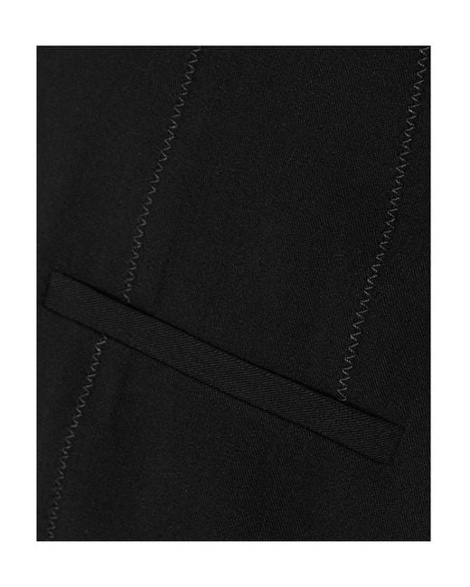 Acne Black Logo Square Collar Sleeveless Dress