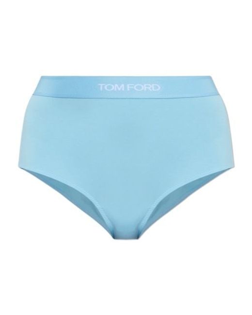 Tom Ford Blue High Waist Briefs