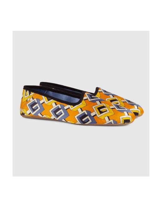 Gucci Multicolor Geometric G-Printed Casual Loafers for men