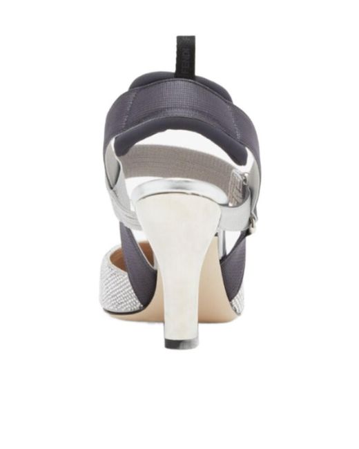 Fendi White Colibrì Slingback Pumps