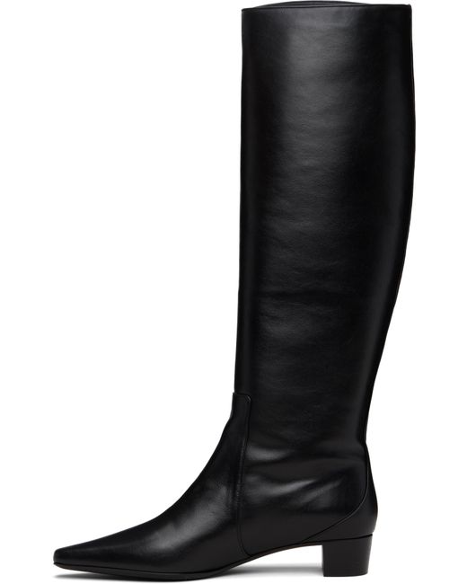 By Far Black Pascal Nappa Leather High Boots
