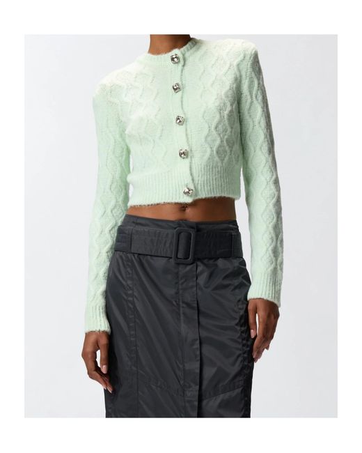 Pinko Green Dixie Girl Buttoned Cardigan
