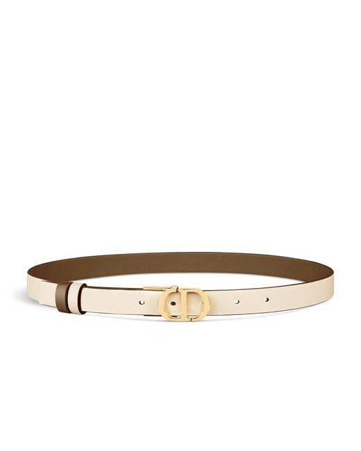Dior White 30 Montaigne Reversible Belt