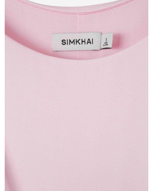 Jonathan Simkhai Pink Long-Sleeved Dress