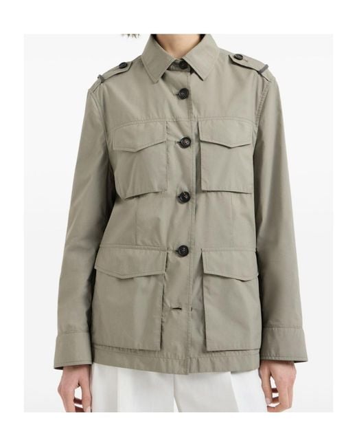 Brunello Cucinelli Gray Cotton Blend Field Jacket