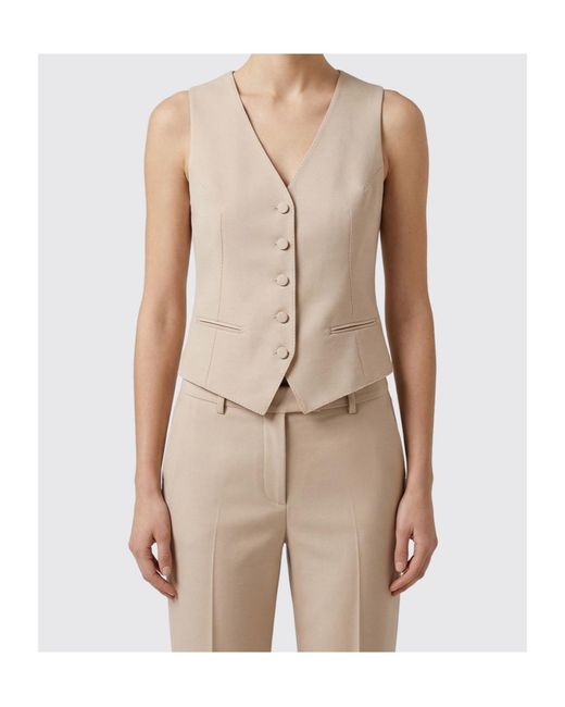 Tagliatore Natural Gail Fitted Buttoned Top
