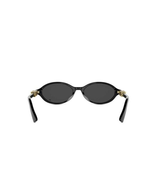 Dior White Eyewear Oval Frame Sunglasses