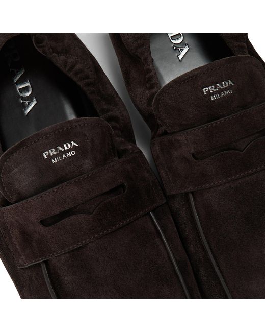 Prada Black Solid Color Loafer for men