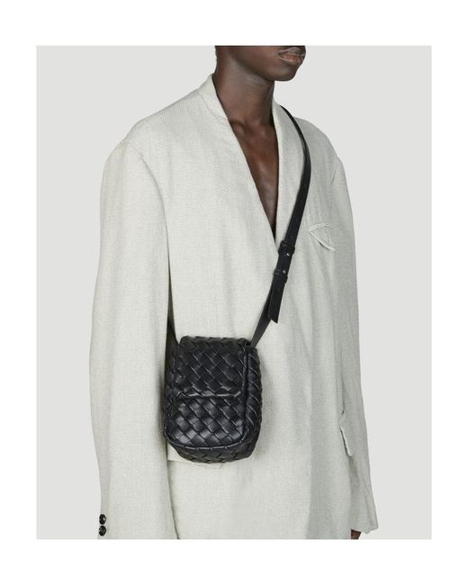 Bottega Veneta White Intrecciato Padded Shoulder Bag for men