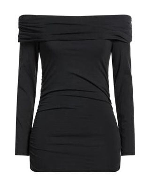 Rag & Bone Black Off-Shoulder Long-Sleeve Top