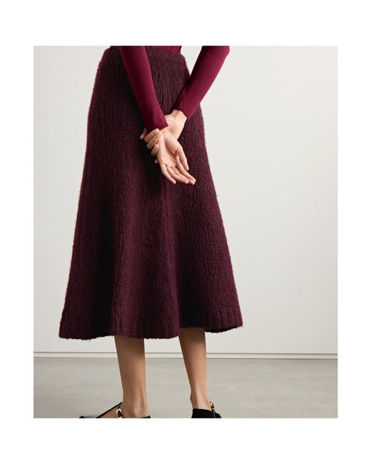 Gabriela Hearst Purple High Waist Midi Skirt