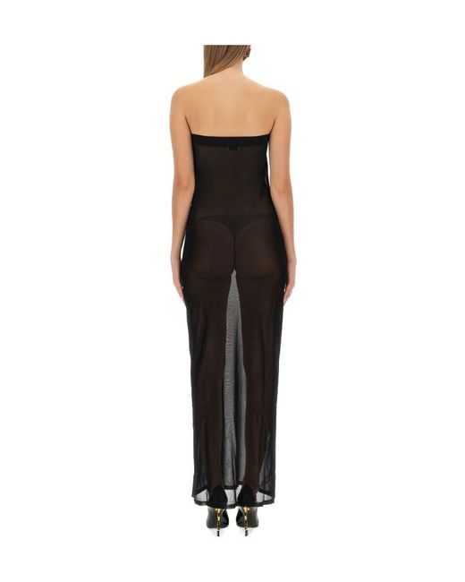 Saint Laurent Black Strapless Maxi Dress