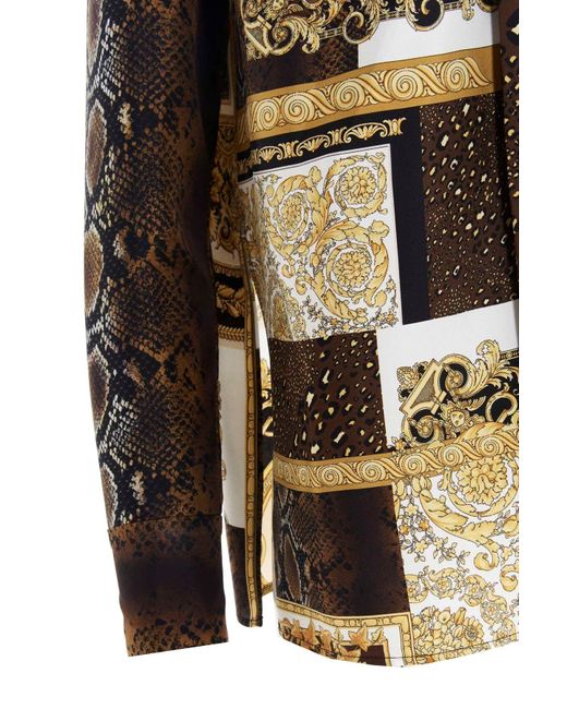 Versace Multicolor Printed Pussy-Bow Blouse