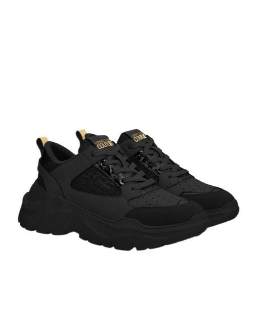 Versace Black Jeans Couture Logo Chunky Low-Top Sneakers