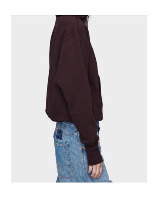 Maison Margiela Brown V-Insert Drawstring Hoodie