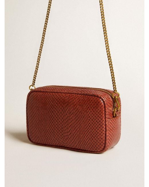 Golden Goose Deluxe Brand Red Star Detailed Mini Camera Bag