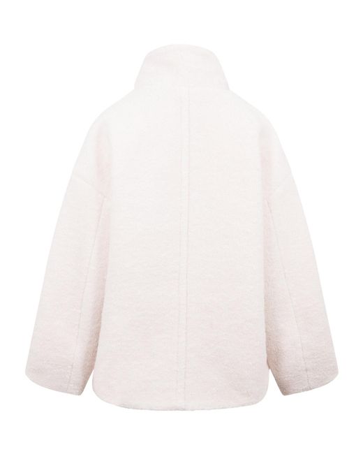 Ganni Natural Boucle Shoulder Jacket