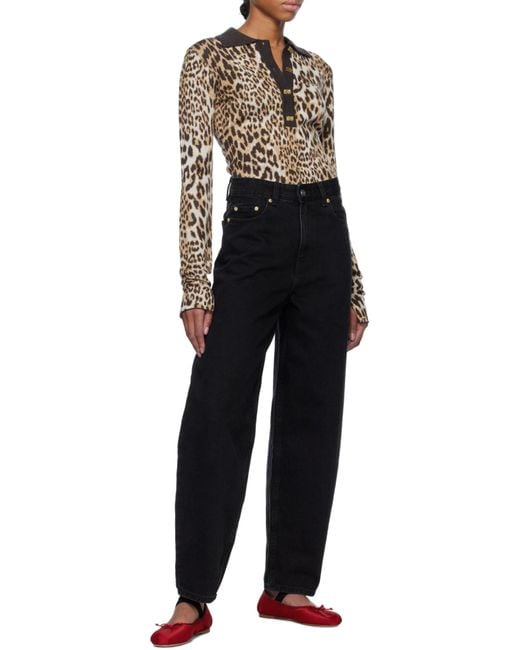 Ganni Black Washed Stary Jeans