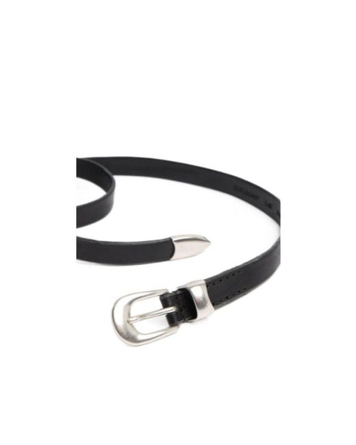 Our Legacy Multicolor Stylish Belt With Thin Strap And Oval Buckle for men
