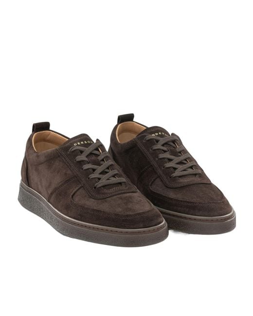 Henderson Brown Round-Toe Sneakers for men