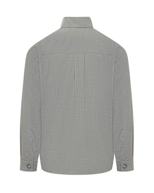 Boss Gray Boss Carper Overshirt Jacket for men