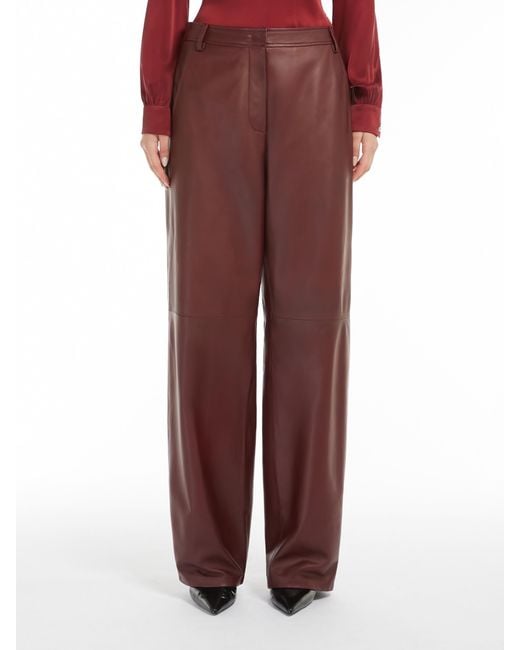 Max Mara Purple Belt-Loop Casual Pants