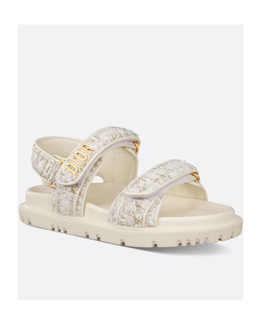 Dior White Open-Toed Flat Sandals