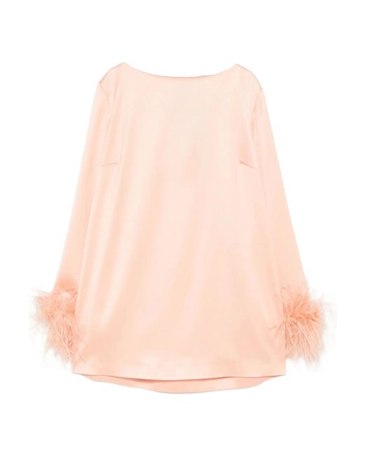Twinset Pink Feather-Trim Top