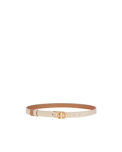 Dior White 30 Montaigne Reversible Belt