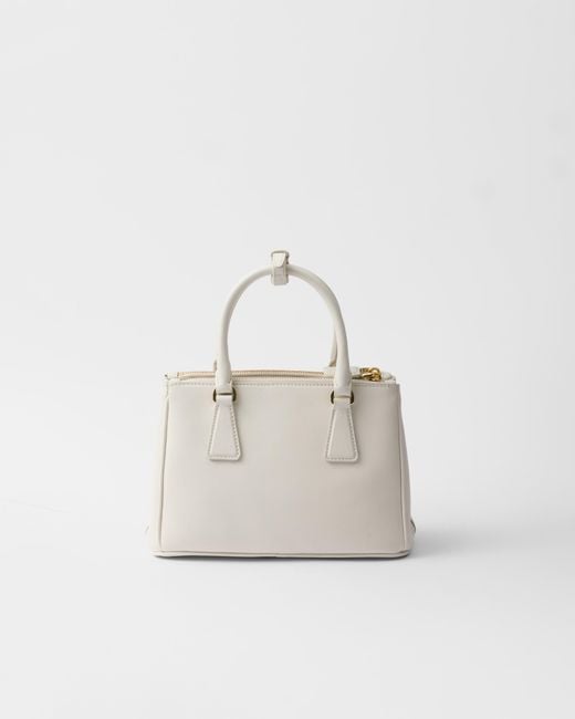 Prada White Galleria Small Leather Bag