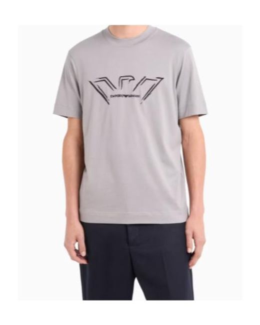 Emporio Armani Gray Short-Sleeved T-Shirt for men