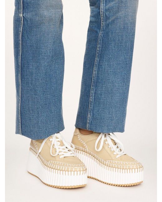 Chloé Natural Chloé Nama Platform Sneakers