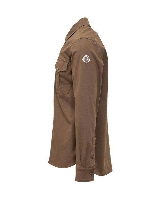 Moncler Brown Button Pockets Jacket for men