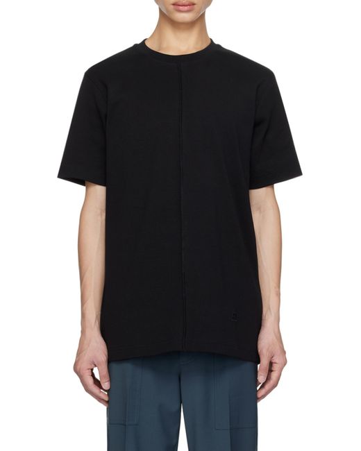Helmut Lang Black Logo-Embroidered Cotton T-Shirt for men