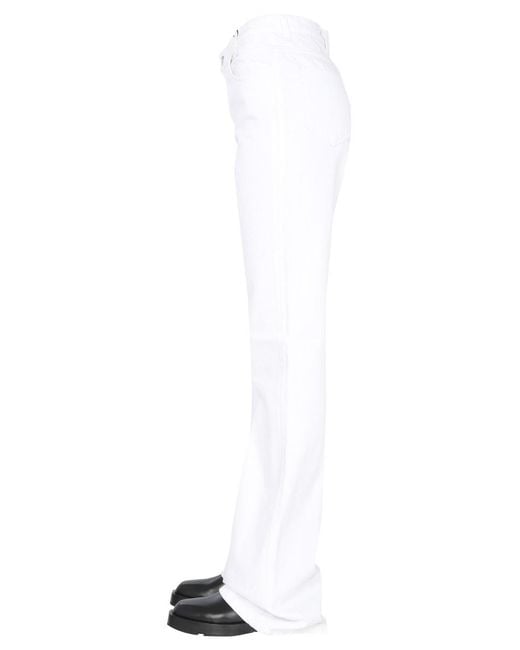 Raf Simons White Wide Flare Jeans