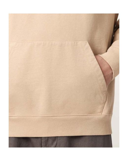AllSaints Natural Xander Long Sleeve Cotton Hoodie for men