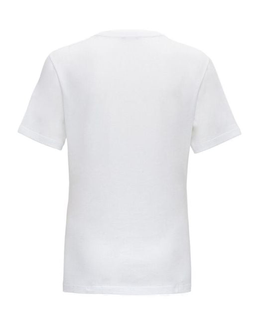Versace White Metallic Medusa Print T-Shirt