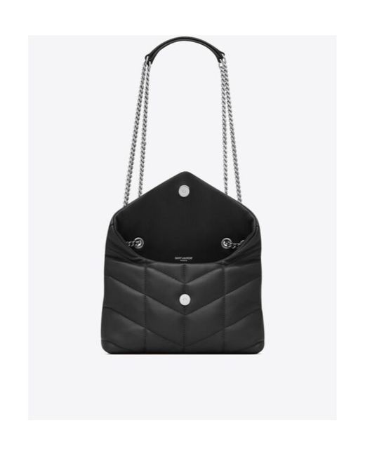 Saint Laurent Black Puffer Toy Small Shoulder Bag
