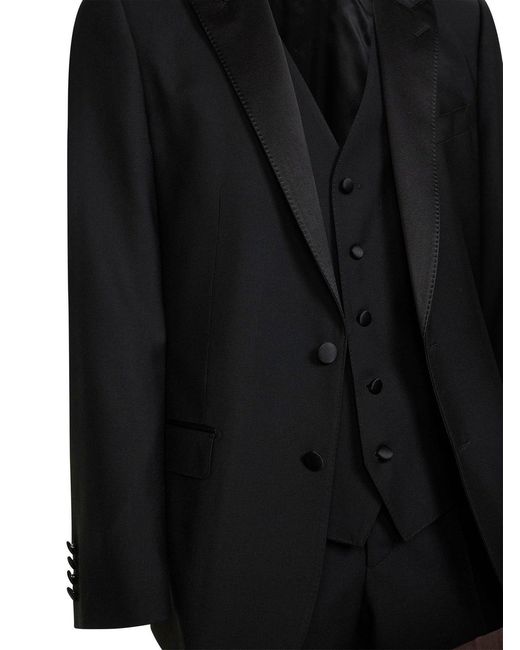 Dolce & Gabbana Black Long-Sleeved Suit for men