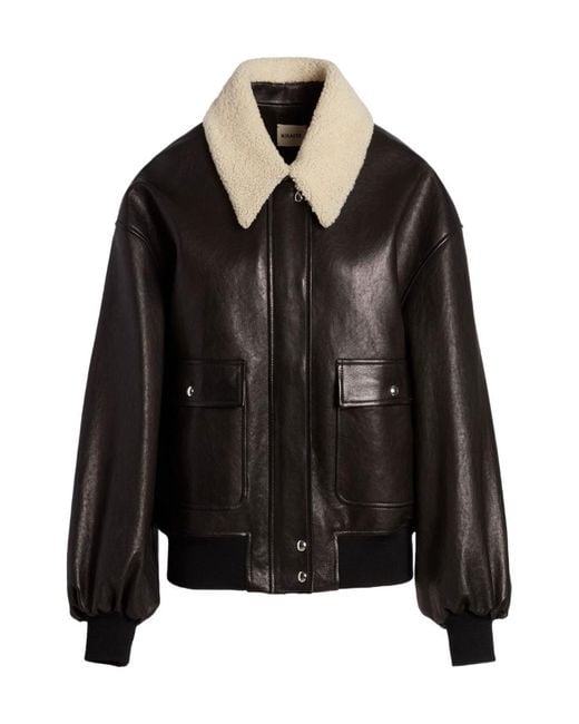 Khaite Black The Shellar Long Sleeved Jacket