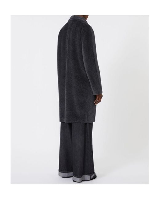 Max Mara Black 'S Roseto Double Breasted Coat