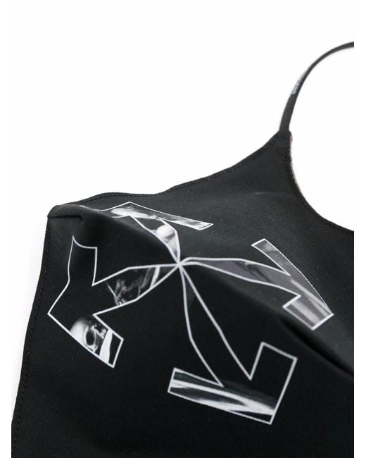 Off-White c/o Virgil Abloh White Caravaggio Arrow Printed Face Mask for men