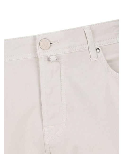 Jacob Cohen White Belt Loop Denim Trousers for men