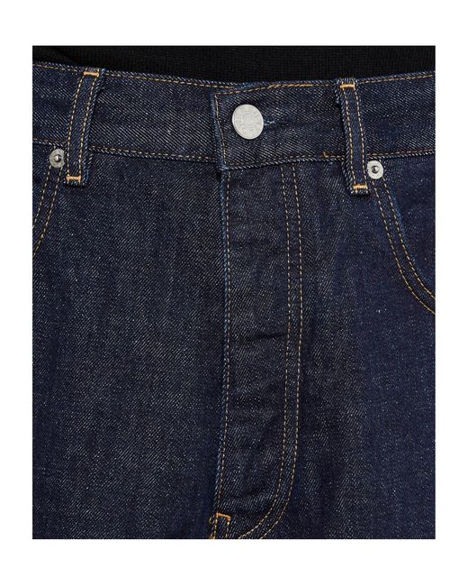sunflower Blue Wide-Leg Buttoned Jeans for men