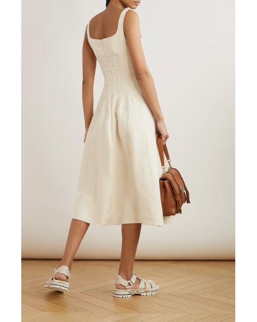 Chloé White Chloé Sleeveless Midi Dress