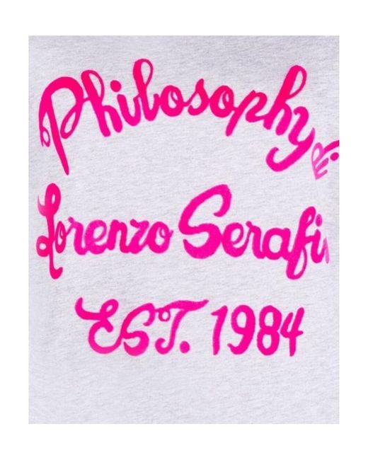 Philosophy Di Lorenzo Serafini White Logo Printed T-Shirt