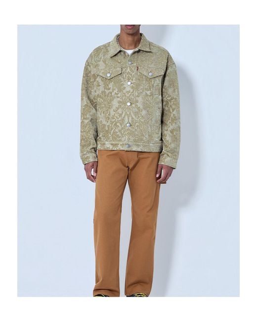 Junya Watanabe Gray Floral Patterned Denim Jacket for men