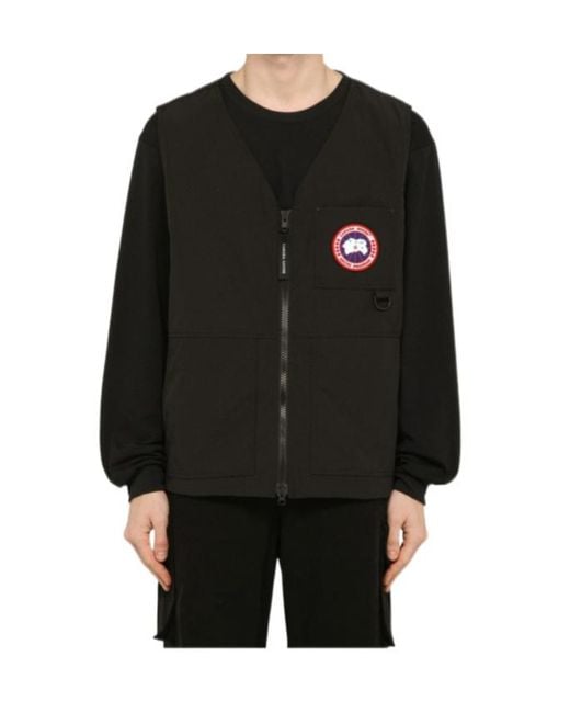 Canada Goose Black Canmore Zipped Gilet for men
