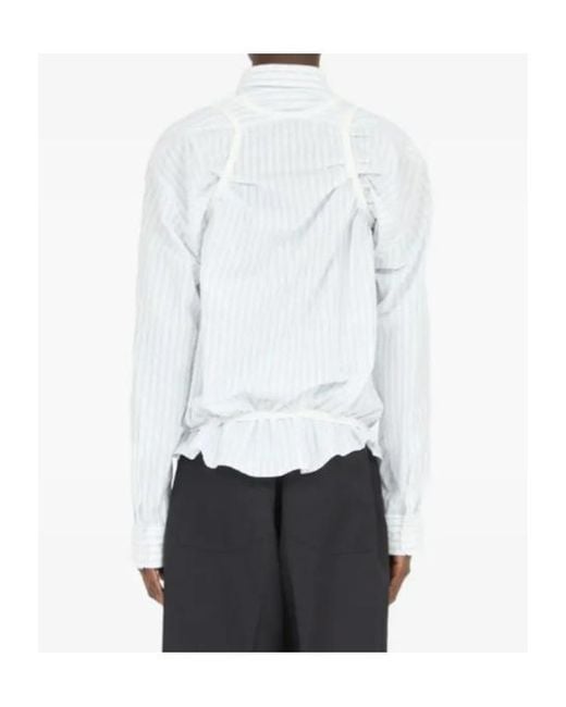 Maison Margiela White Stripe Tank Shirt for men