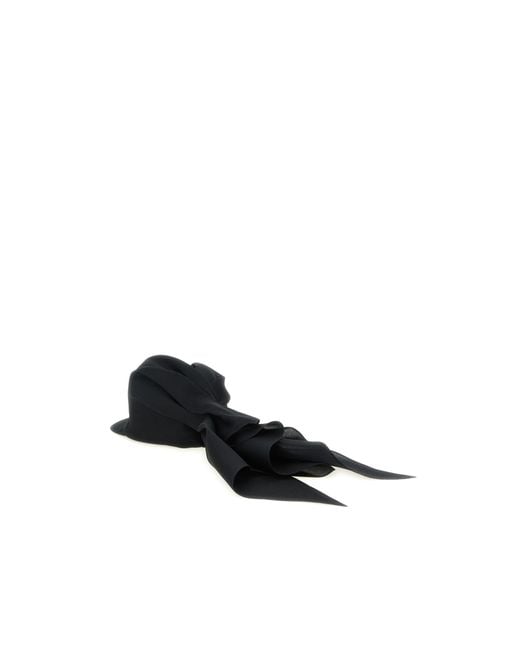 Balenciaga Black Draped Detail Baseball Cap